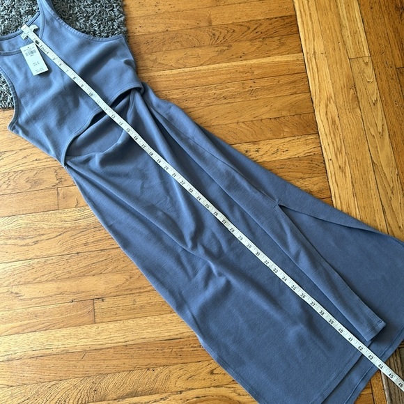 NWT Hollister Dress Womens Midi Ribbed Slit Gray Stretch Small - Picture 8 of 10